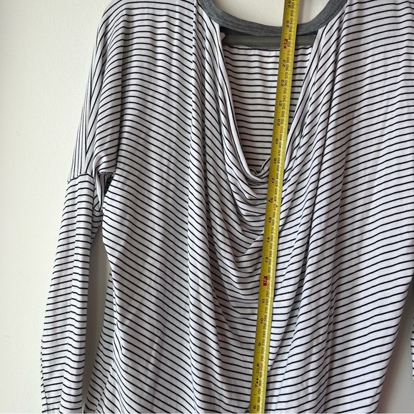 Cable&Gauge 3/4 dolman sleeve open back stripe black and white small casual - Picture 10 of 13